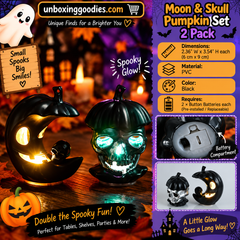 LED Pumpkin Lantern Decoration for Halloween Parties - 16 Variations
