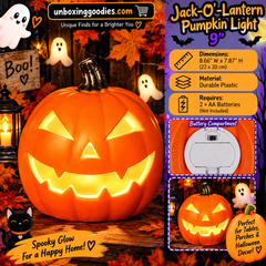 LED Pumpkin Lantern Decoration for Halloween Parties - 16 Variations