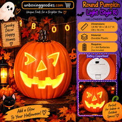 LED Pumpkin Lantern Decoration for Halloween Parties - 16 Variations
