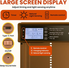 Solar Smart Coop Door Pro