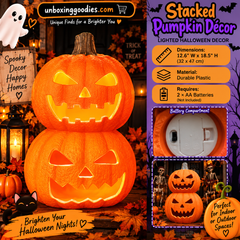 LED Pumpkin Lantern Decoration for Halloween Parties - 16 Variations