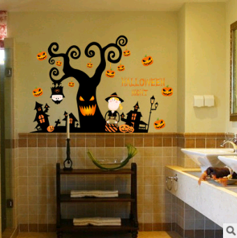 Halloween Wall Stickers for Window Decoration, Removable