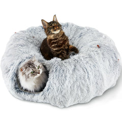 Cat Tunnel Bed for Indoor Cats Peekaboo Cat Cave