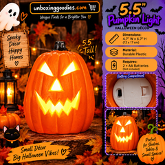 LED Pumpkin Lantern Decoration for Halloween Parties - 16 Variations