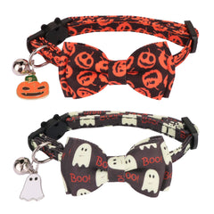PumpkinPurr Halloween Cat Collars with Charms