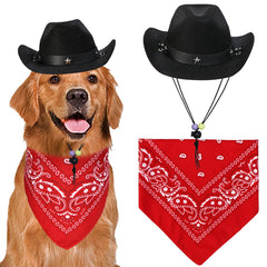 Dog Halloween Costumes Dog Cowboy Hat & Bandana Scarf