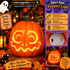 LED Pumpkin Lantern Decoration for Halloween Parties - 16 Variations