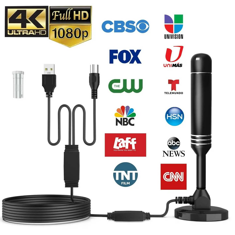 Upgraded TV Antenna HDTV Amplified Digital 4K 1080P Long Range Indoor