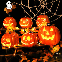 LED Pumpkin Lantern Decoration for Halloween Parties - 16 Variations