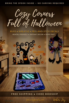 Halloween Gameboy Cashmere Bathroom Door Mat