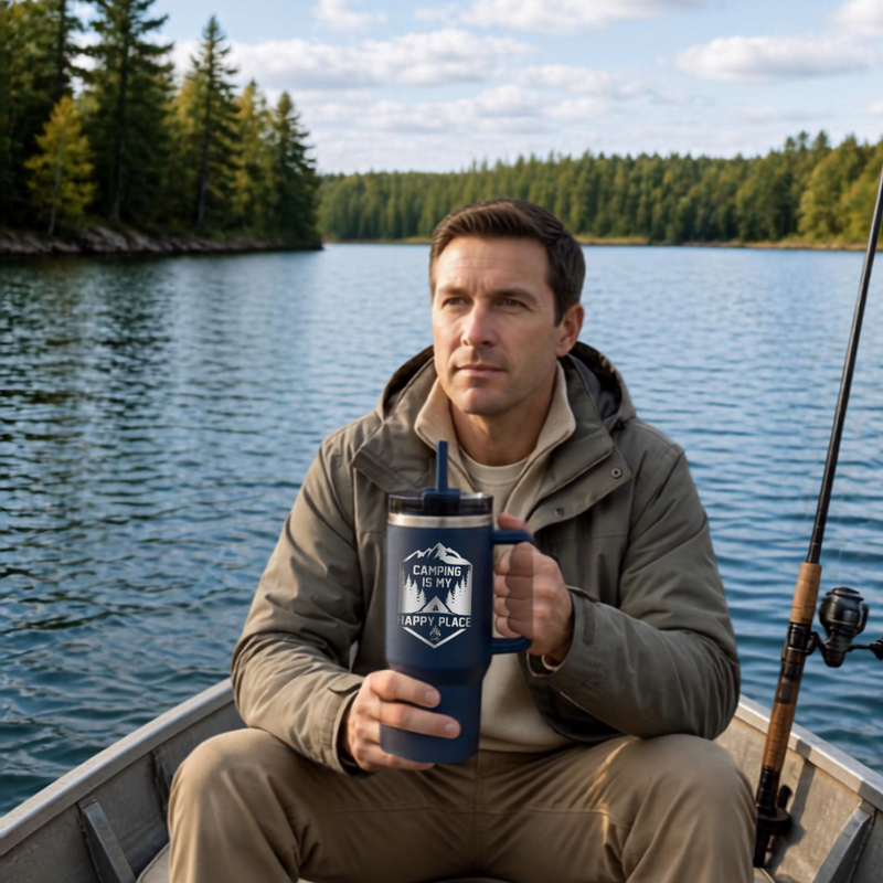 Camping Is My Happy Place – 40oz Adventure Tumbler