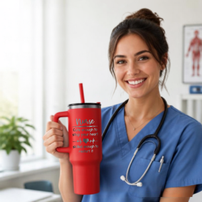 Cute Enough to Stop Your Heart – Nurse Tumbler