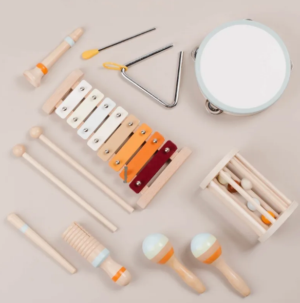 Wooden Musical Instrument Set for Toddlers