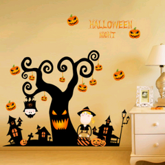 Halloween Wall Stickers for Window Decoration, Removable