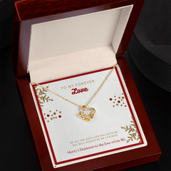 To My Forever Love at Christmas - Love Knot Necklace
