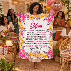 Mom, You'll Feel My Love Your Son Fleece Blanket