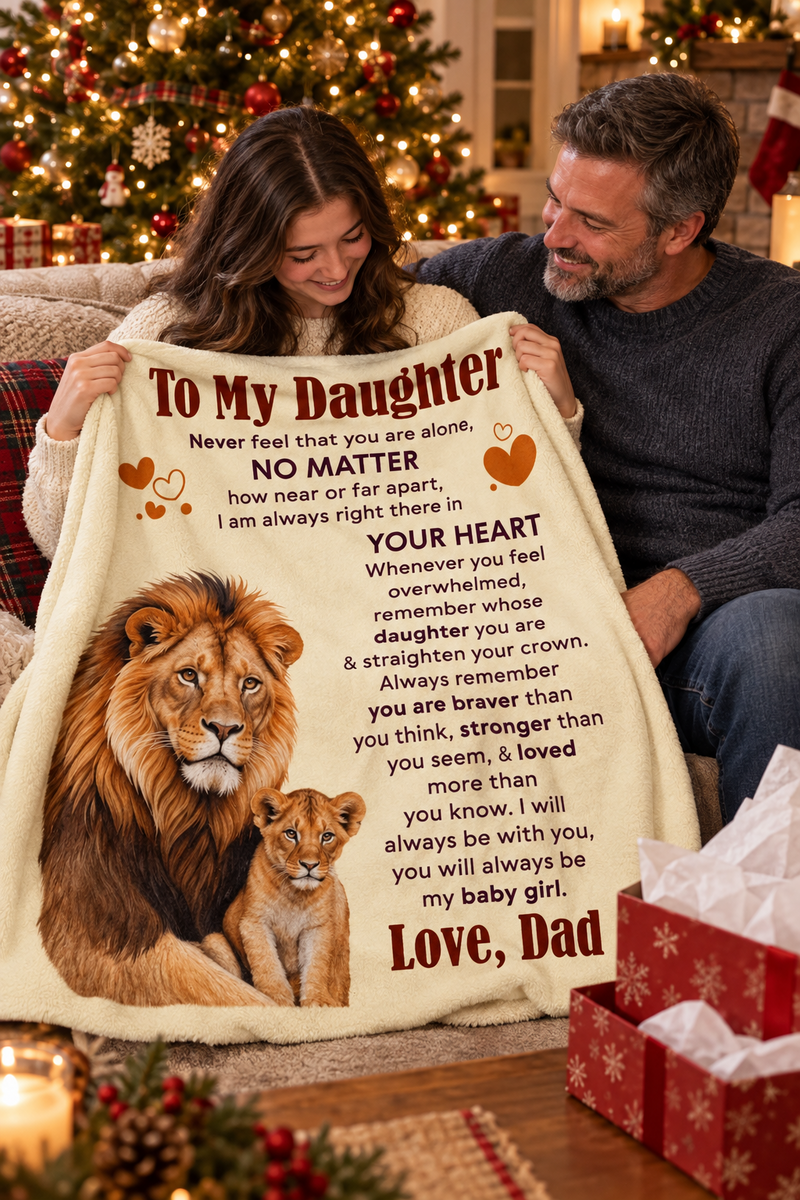 To My Daughter Never Feel Alone Blanket