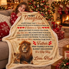 To My Daughter, This Old Lion Blanket