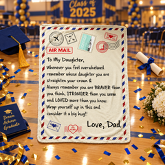To My Daughter Airmail Letter Blanket from Dad