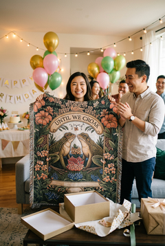 Until We Croak Frog Woven Blanket