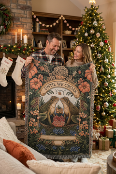 Until We Croak Frog Woven Blanket