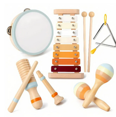 Wooden Musical Instrument Set for Toddlers